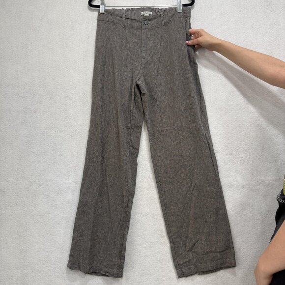 Carbon2Cobalt Pants Womens 6 Linen Blend Wide Leg Casual Relaxed Elastic Waist - Picture 5 of 13